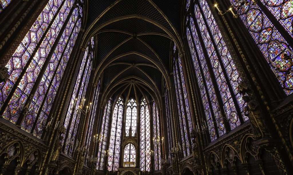 sainte-chapelle, paris, stained glass